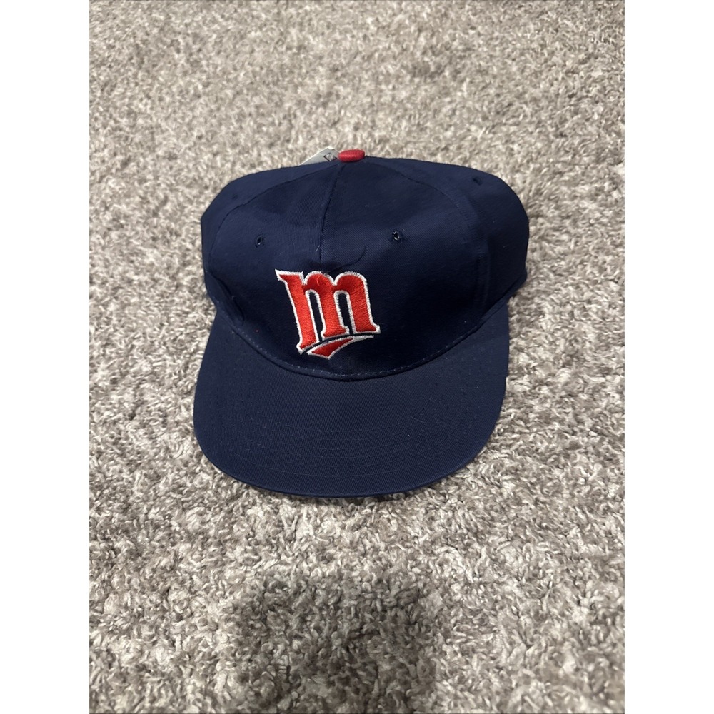 VTG Minnesota Twins Hat Cap Snapback Blue Mens MLB Baseball Team Logo Youth